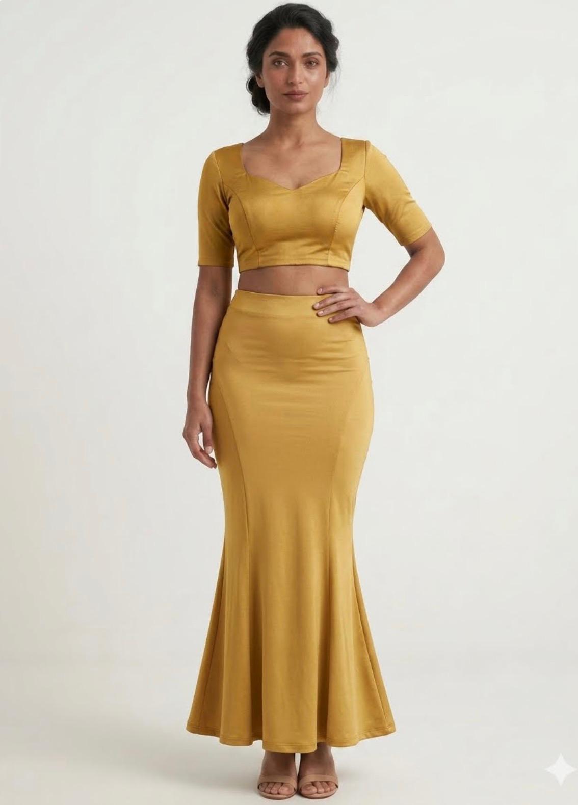 Fishtail Mermaid Shapewear Skirt - Golden